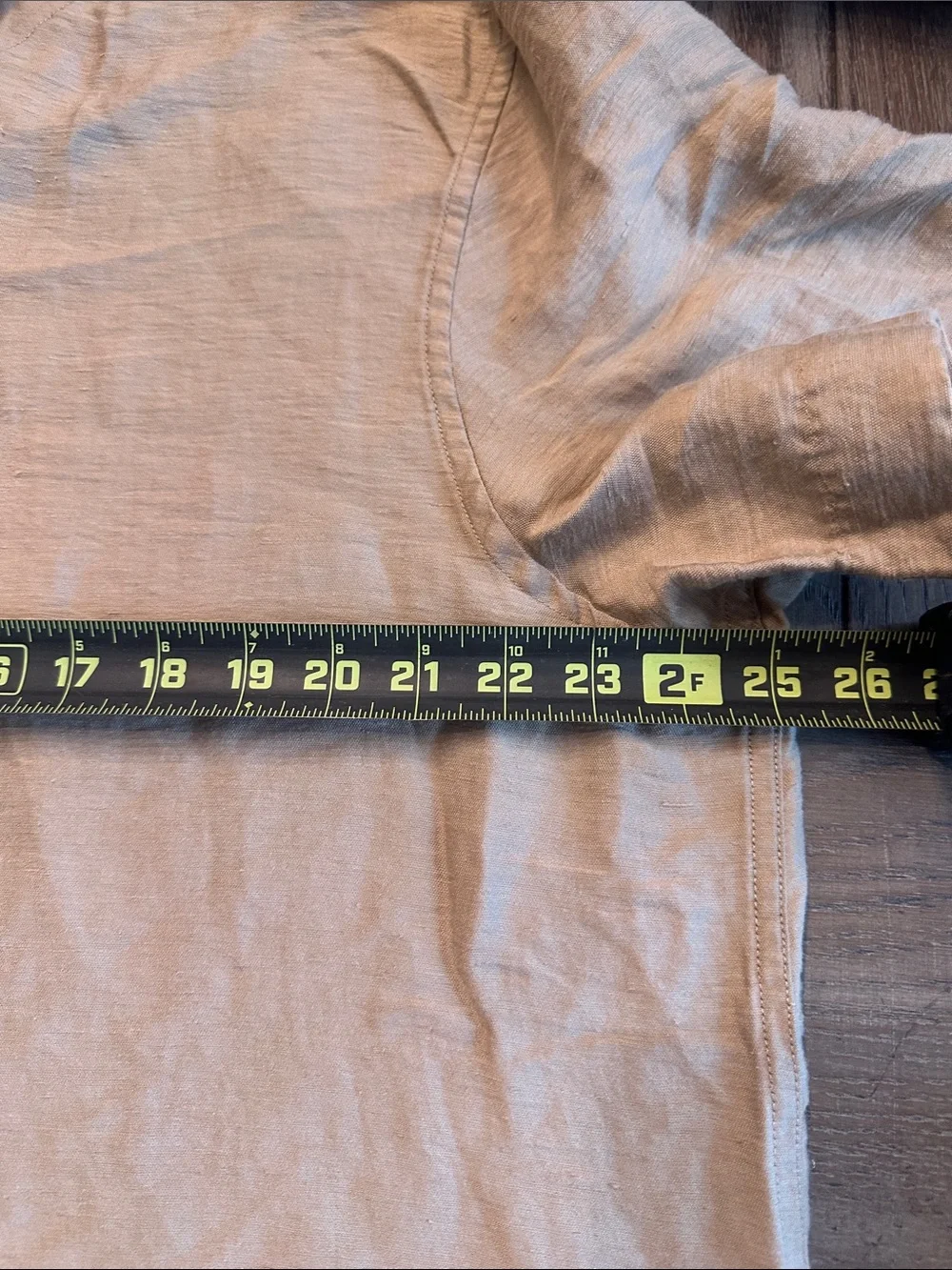 Banana Republic Factory Satin Camp Shirt Linen Blend XL Tan SP24
